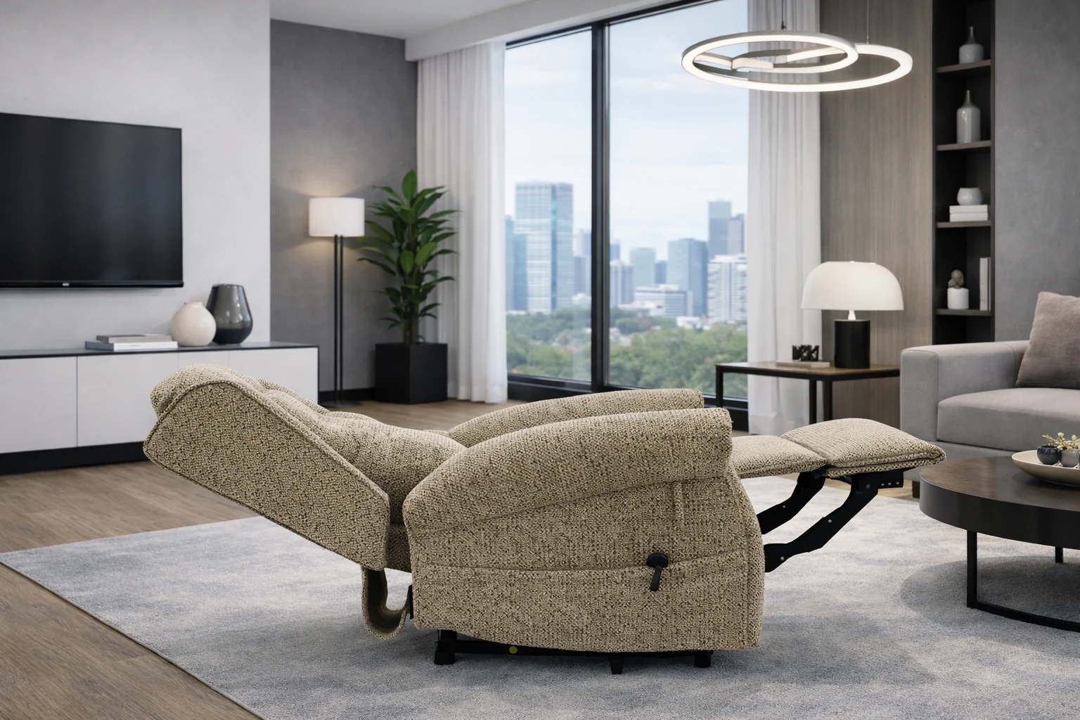 Chenille Recline Relax Chair - Image 3