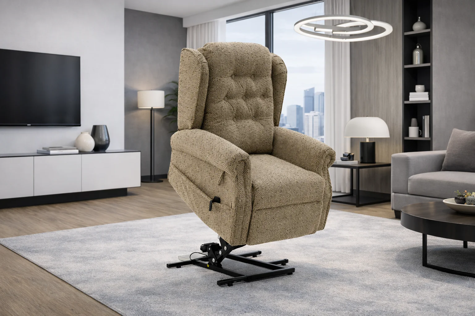 Chenille Recline Relax Chair - Image 4