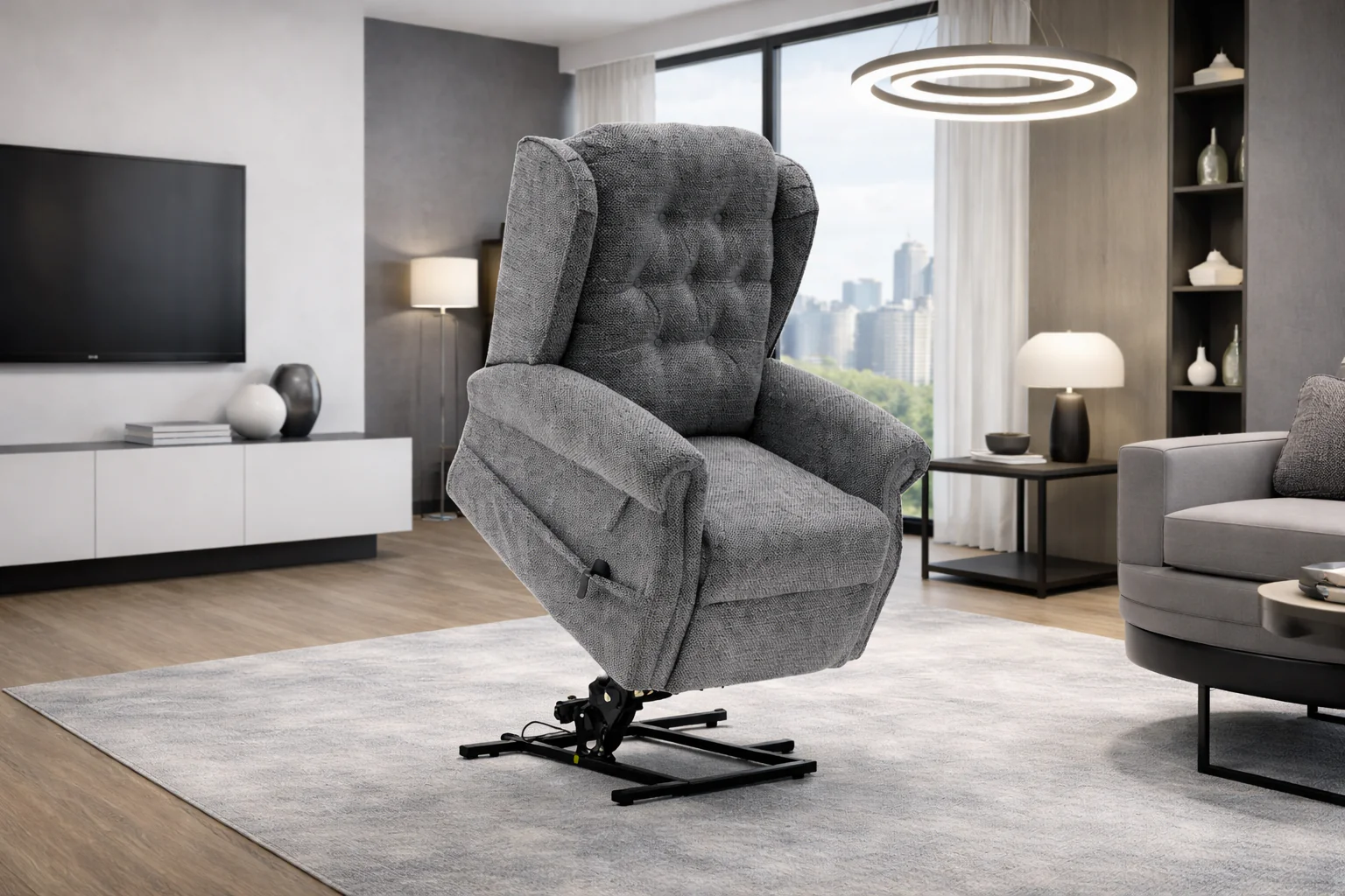 Chenille Recline Relax Chair - Image 5