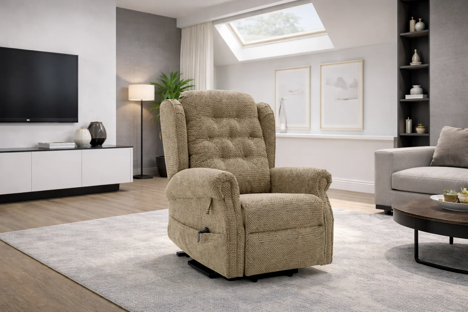 Chenille Recline Relax Chair - Image 6