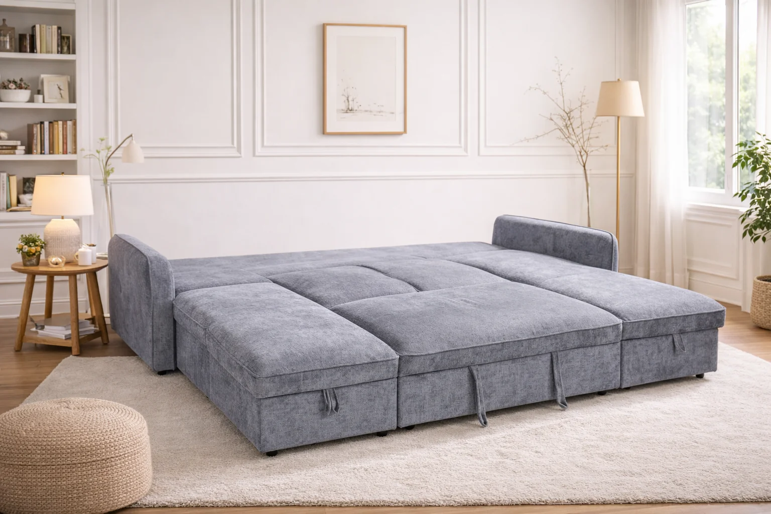 Lissa Sofabed Grey U Shape Corner - Image 3