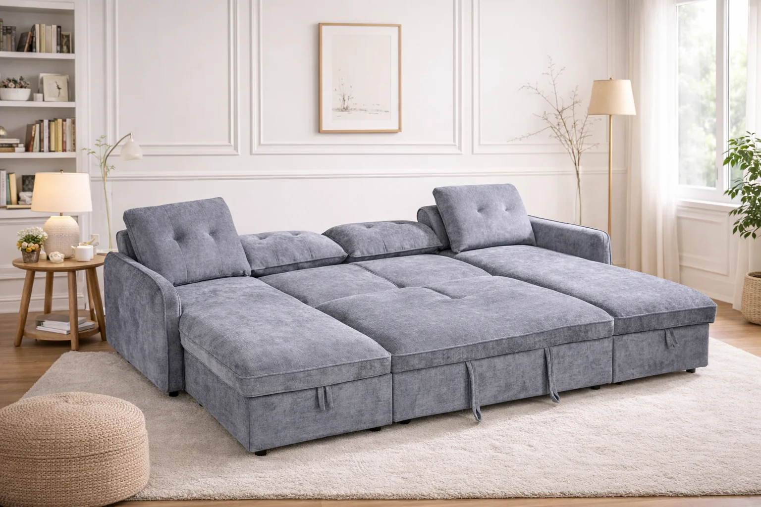 Lissa Sofabed Grey U Shape Corner - Image 4